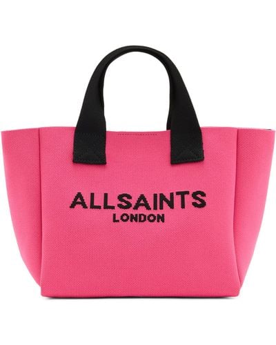 AllSaints Mini Logo Print Izzy Tote Bag - Pink