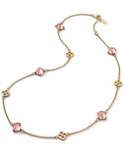 Baccarat Gold Vermeil Mini Medicis Pink Necklace
