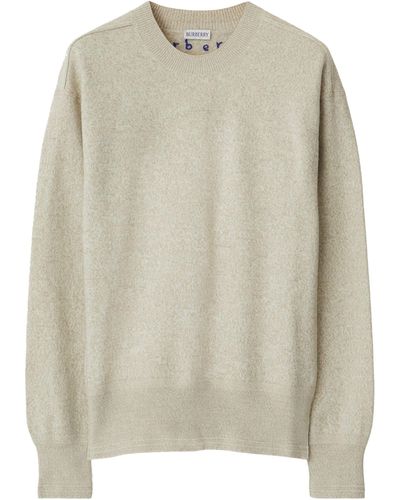 Burberry Wool Oversized Sweater - Natural