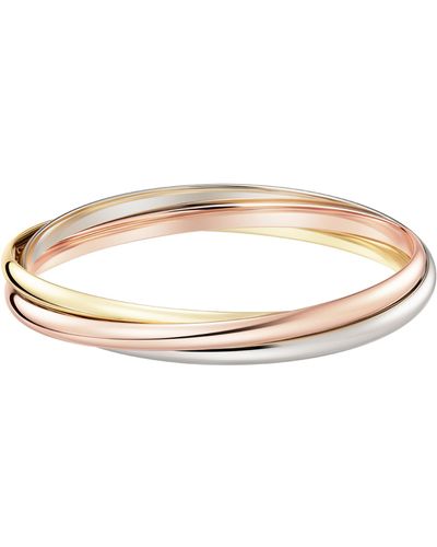 Cartier Large White, Rose And Yellow Gold Trinity Bracelet - Natural