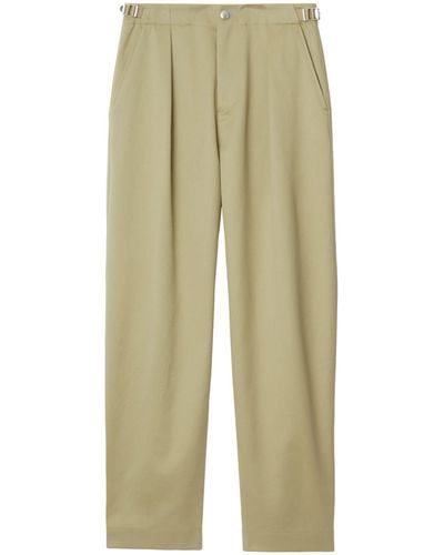 Burberry Satin Relaxed Trousers - Green