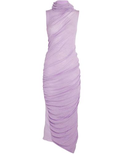 Issey Miyake Rollneck Ambiguous Dress - Purple