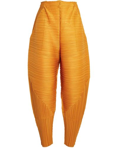 Pleats Please Issey Miyake Thicker Bounce Trousers - Orange