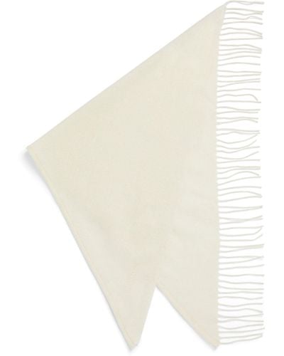 MAX&Co. Wool Fringed Scarf - White