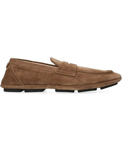 Dolce & Gabbana Suede Driving Shoes - Brown