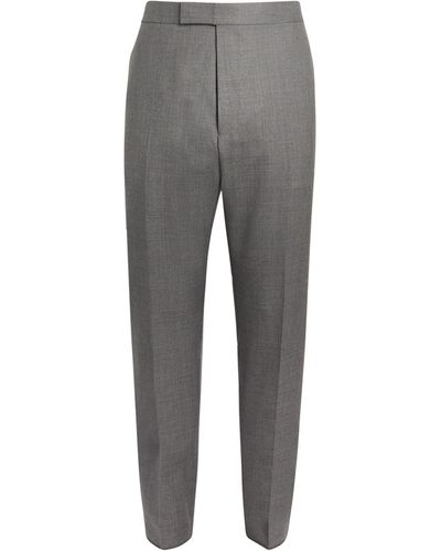 Thom Browne Wool Tailored Trousers - Grey