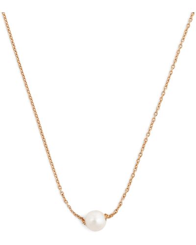 Sophie Bille Brahe Yellow Gold And Pearl Stella Necklace - Metallic