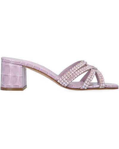 Gina Crystal-embellished Marnie Mules 50 - Pink
