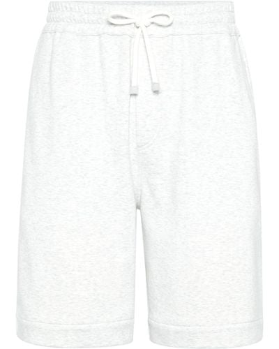 Brunello Cucinelli Techno Cotton Shorts - White