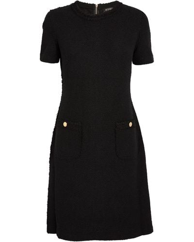 St. John Gold-button Mini Dress - Black