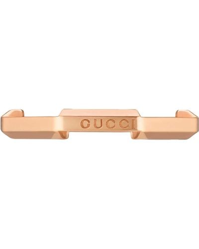 Gucci Rose Gold Link To Love Ring - Pink