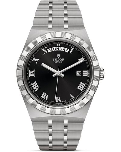 Tudor Royal Day + Date Stainless Steel Watch 41mm - Gray