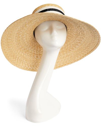 Eliurpi Straw Ribbon Sailor Hat - White