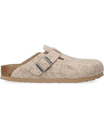 Birkenstock Wool Boston Sandals - Natural