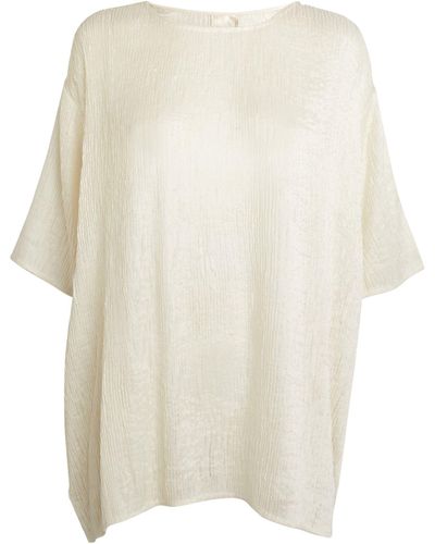 Delos Silk Oversized T-shirt - White