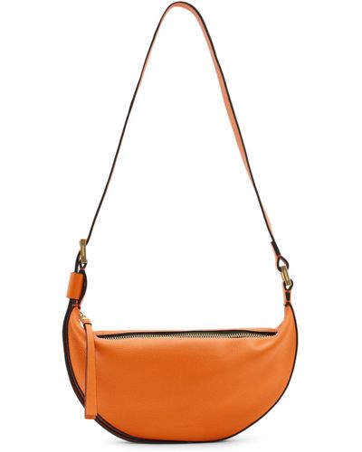 AllSaints Leather Half Moon Cross-body Bag - Orange