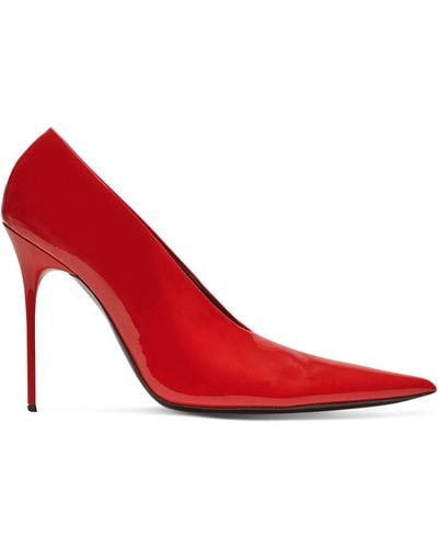 Balmain Patent Leather Clara Court Shoes 95 - Red