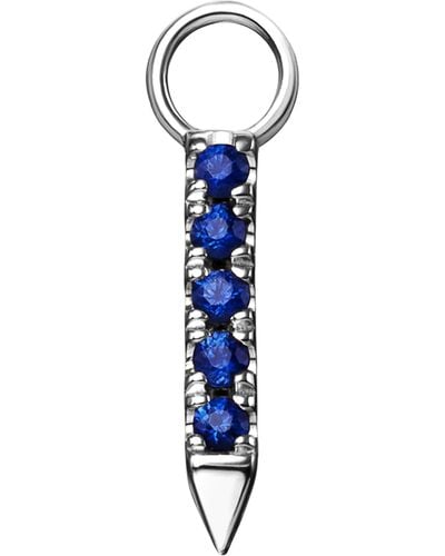 Maria Tash Diamond And Sapphire Eternity Bar Earring Charm (7mm) - Blue