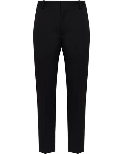 Alexander McQueen Wool Tailored Trousers - Black