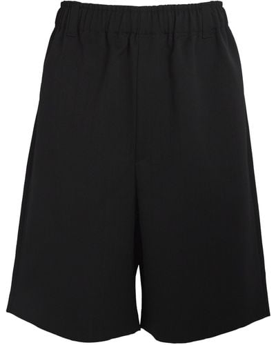 Jacquemus Wool Pinstripe Juego Shorts - Black