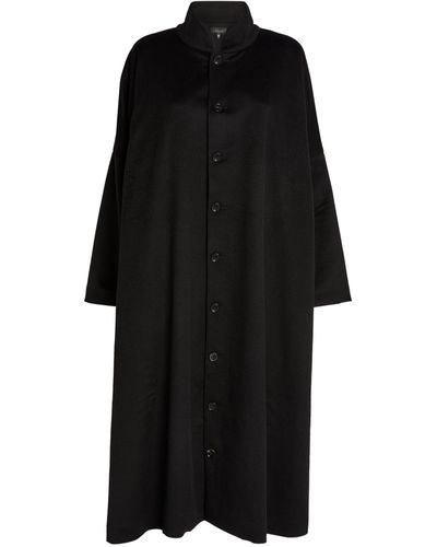 Eskandar Cashmere Imperial Coat - Black