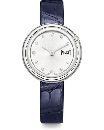 Piaget Stainless Steel And Diamond Possession Watch 34mm - Blue