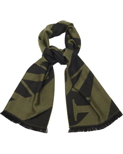 Alexander McQueen Wool Exploded Seal Scarf - Green