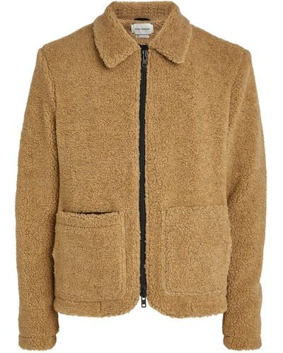 Oliver Spencer Cotton Fleece Jacket - Brown