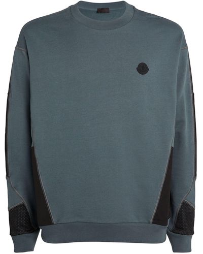 Moncler Mesh-insert Sweatshirt - Blue