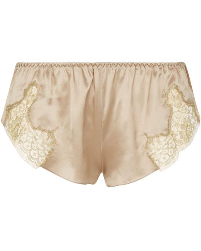 Gilda & Pearl Satin Lace Shorts - Natural