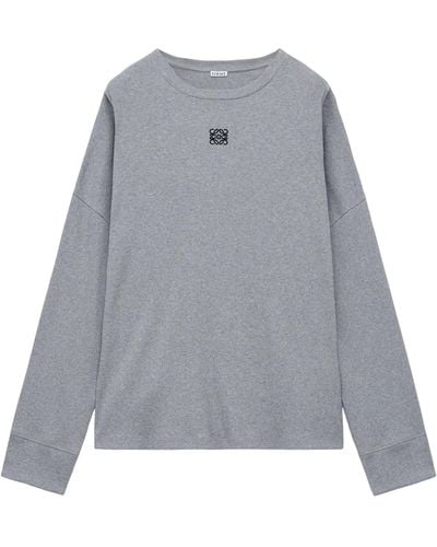 Loewe Anagram Long-sleeve T-shirt - Grey