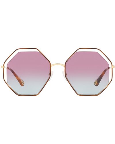 Chloé Poppy Octagonal Sunglasses - Purple