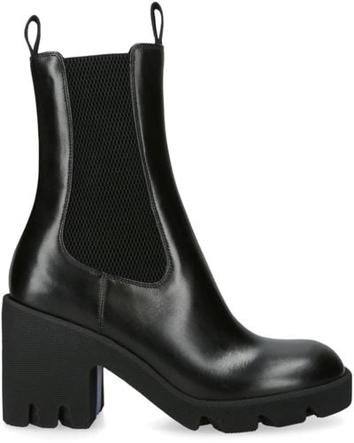 Burberry Leather Stride Boots 85 - Black