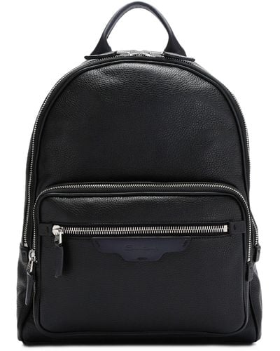 Santoni Leather Backpack - Black