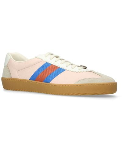 Gucci Leather And Suede Trainers - Pink