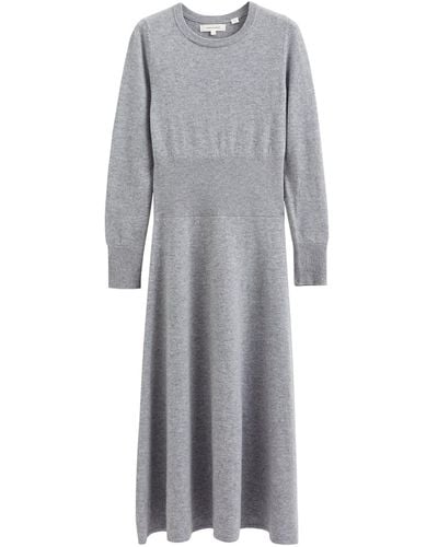 Chinti & Parker Recycled Wool-cashmere Midi Dress - Gray