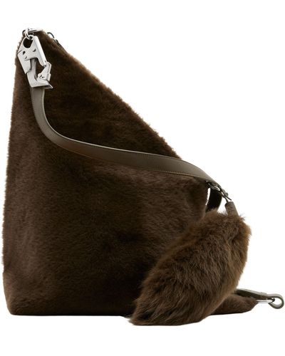 Burberry Medium Knight Bucket Bag - Brown
