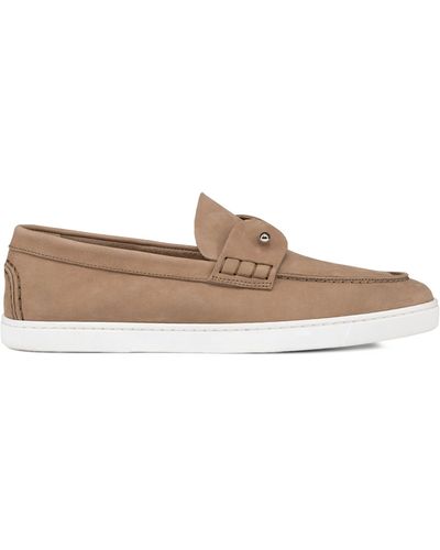 Christian Louboutin Chambeliboat Suede Loafers - Brown