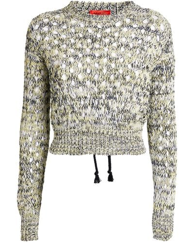 MAX&Co. Cropped Knitted Jumper - White