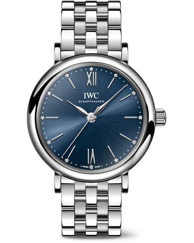 IWC Schaffhausen Stainless Steel Portofino Automatic Watch 34mm - Blue