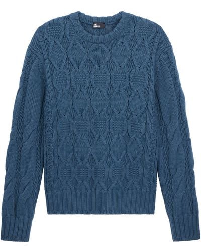 The Kooples Wool Cable-knit Jumper - Blue