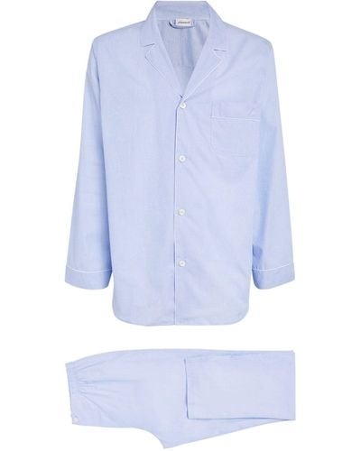 Zimmerli of Switzerland Cotton Pajama Set - Blue