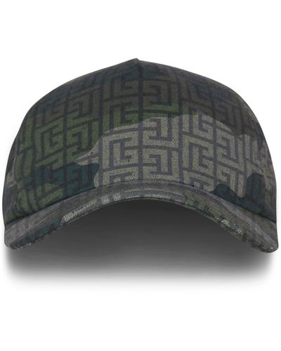 Balmain Camouflage Baseball Cap - Green
