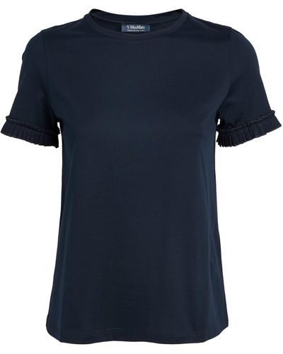 Max Mara Cotton Ululato T-shirt - Blue