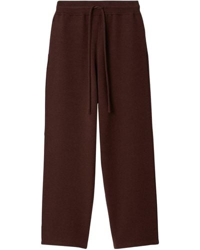 Burberry Rose-detail Joggers - Brown