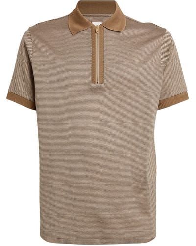 Paul Smith Cotton Contrast-collar Polo Shirt - Brown