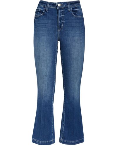 L'Agence Ali High-rise Cropped Flare Jeans - Blue