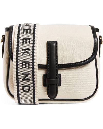 Weekend by Maxmara Small Canvas-leather Cross-body Bag - White