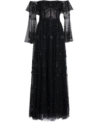 Zuhair Murad Embellished Off-the-shoulder Gown - Black