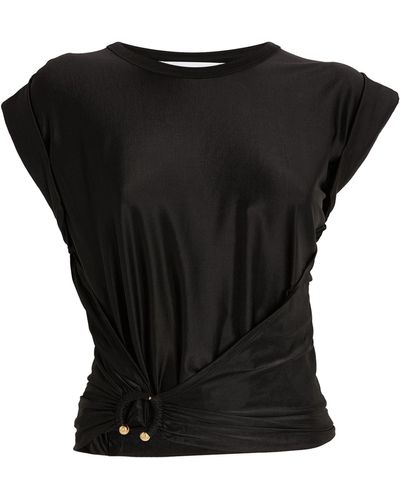 Rabanne Piercing-detail T-shirt - Black